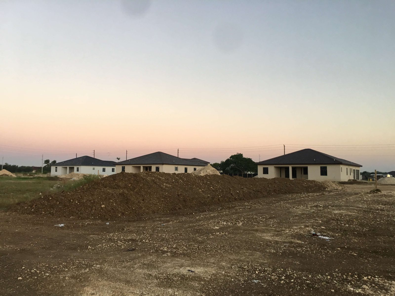 New single-family homes rising on graded land at Redland Ranches